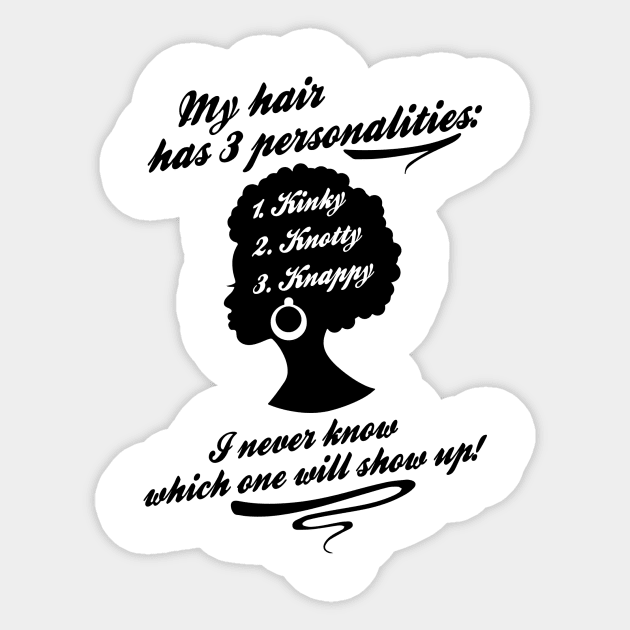 Natural hair personalities Sticker by KinkyRootz